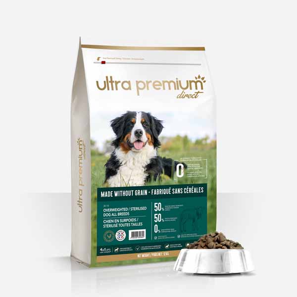 croquettes light sans céréales pour chien en surpoids sterilise ultra premium